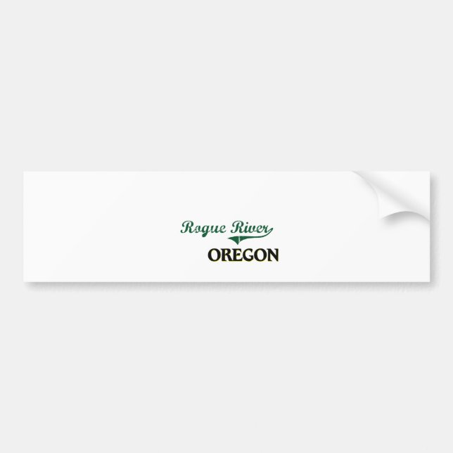 Rogue River Oregon Classic Design Bumper Sticker (Front)