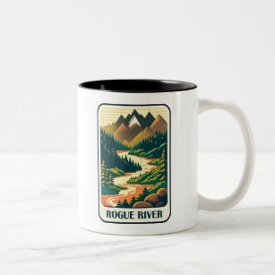 Rogue River Oregon Colors Two-Tone Coffee Mug
