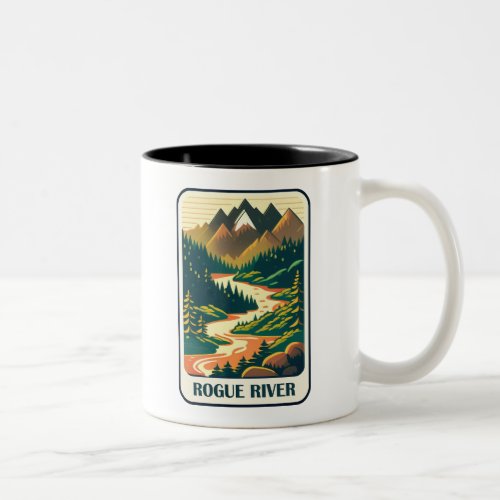 Rogue River Oregon Colors Two_Tone Coffee Mug