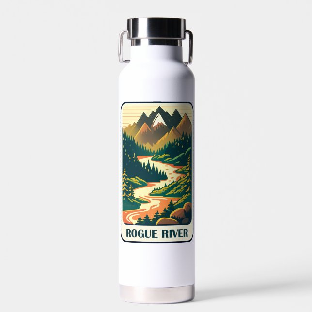Rogue River Oregon Colors Water Bottle (Front)