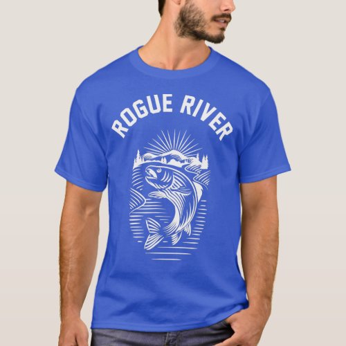 Rogue River Oregon fishing fly fishing vintage  T_Shirt