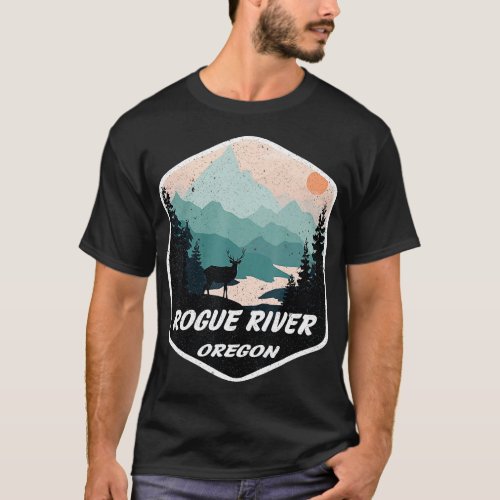 Rogue River Oregon OR Mountains Hike Hiking Souven T_Shirt