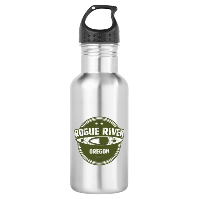 Rogue River, Oregon Stainless Steel Water Bottle (Front)