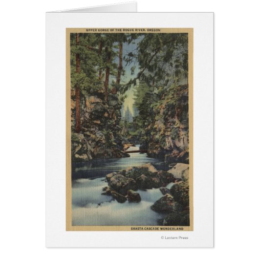 Rogue River, Oregon - Upper Gorge View of River Cards (Front)
