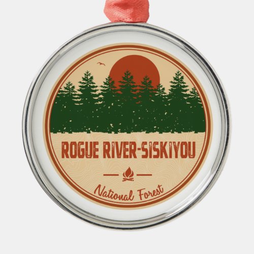 Rogue RiverSiskiyou National Forest Metal Ornament