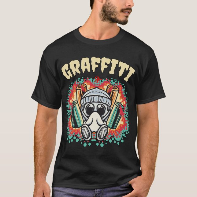 ROGUE SKULL GRAFFITI TATTOO ART T-Shirt (Front)
