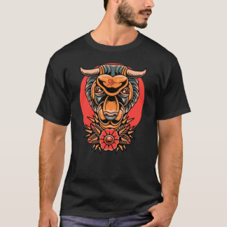 ROGUE VINTAGE BULL TATTOO GRAFFITI ART T-SHIRT