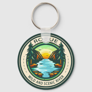 Rogue Wild and Scenic River Badge Keychain