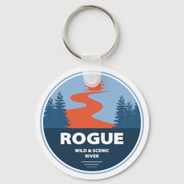 Rogue Wild And Scenic River Keychain (Front)