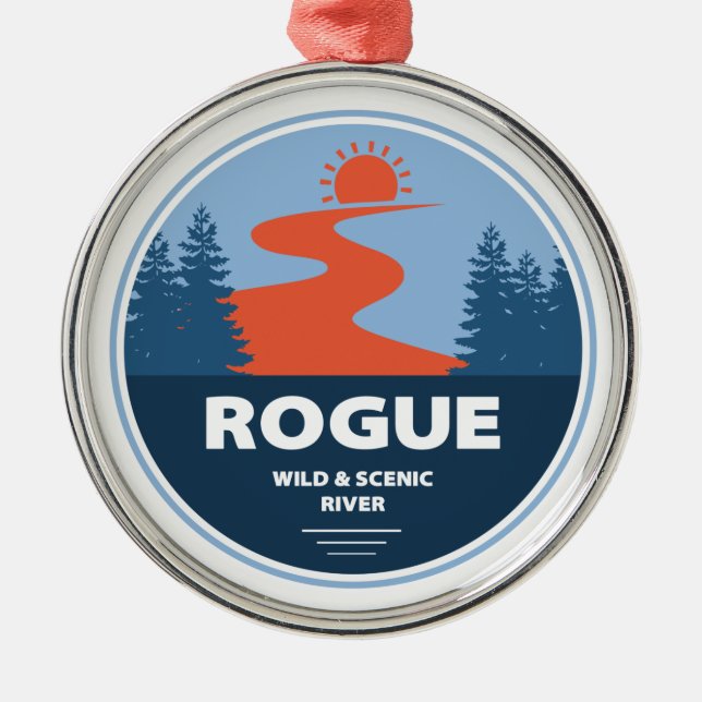 Rogue Wild And Scenic River Metal Ornament (Front)
