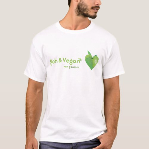 Roh  vegan from the whole heart green apple hear T_Shirt