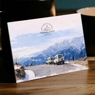 Rohtang Highway Himalayas, Manali   Watercolor Postcard