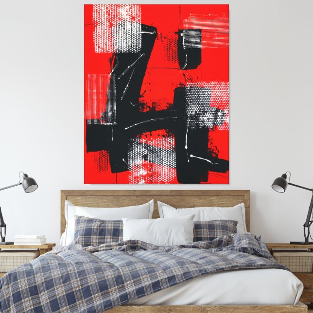 Rojo #101 canvas print (Insitu(Bedroom))
