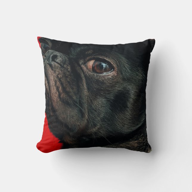 rojo dog throw pillow (Front)