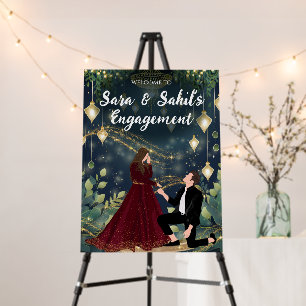 Roka welcome sign & Indian Engagement Sign