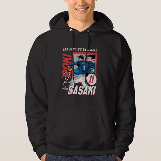 Roki Sasaki  Los Angeles D MLB Baseball Players ML Hoodie (Front)