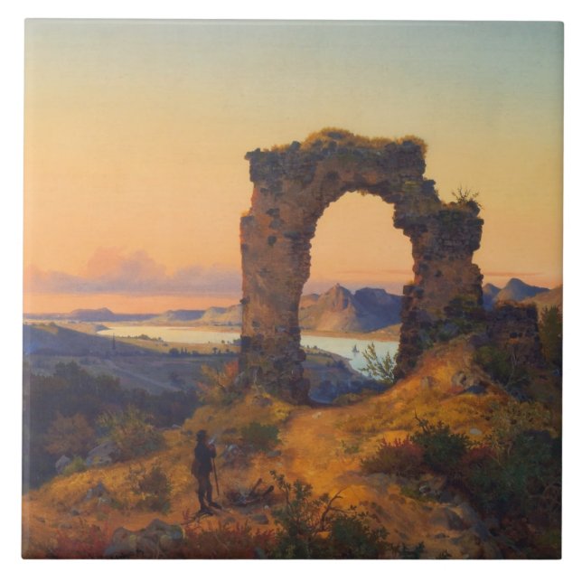 Roland's Arch (by Andreas Achenbach) Ceramic Tile (Front)