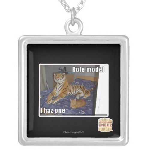 Role Model I haz one Silver Plated Necklace