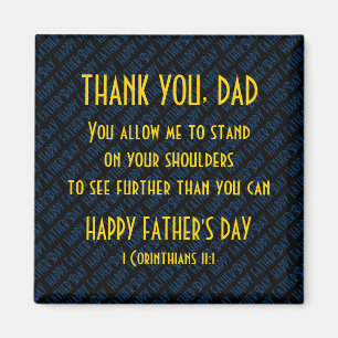 Role Model Stand On Shoulders HAPPY FATHER'S DAY Magnet