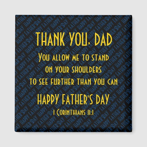 Role Model Stand On Shoulders HAPPY FATHERS DAY Magnet