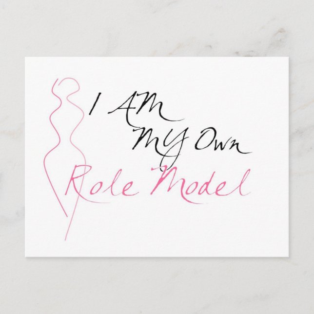 Role Model White Postcard (Front)