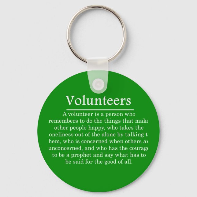 Role of Volunteers Keychain (Front)