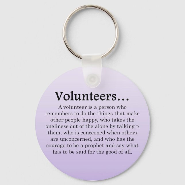 Role of Volunteers Keychain (Front)