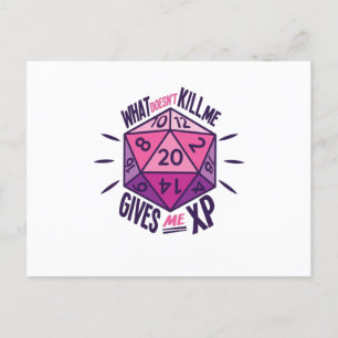 Role Playing Dice Postcard