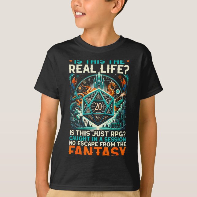Role Playing Game Rpg Master D20 Tabletop Funny Rp T-Shirt (Front)