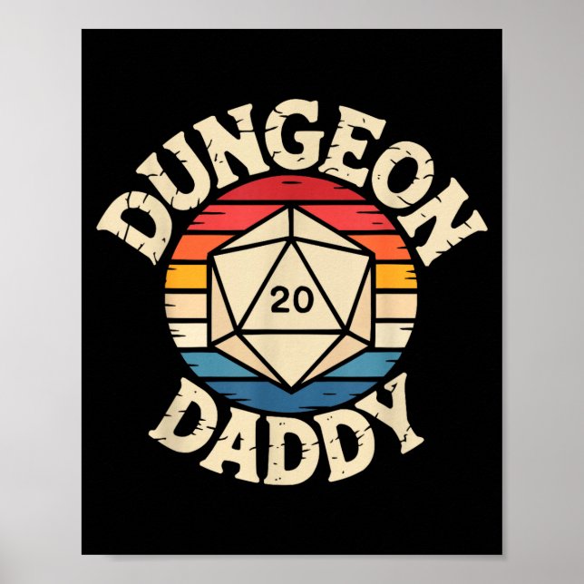 Role Playing Gamer Dad Rpg Master Tabletop Funny R Poster (Front)