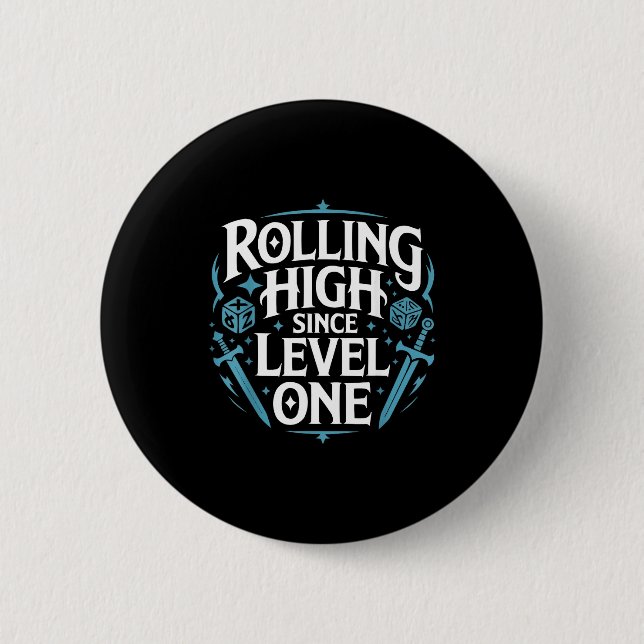 Role Playing Gamer Rpg Master D20 Tabletop Funny R Button (Front)