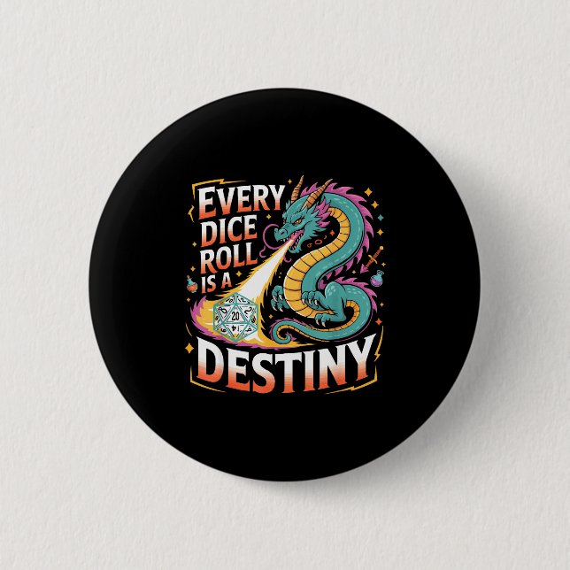 Role Playing Gamer Rpg Master D20 Tabletop Funny R Button (Front)