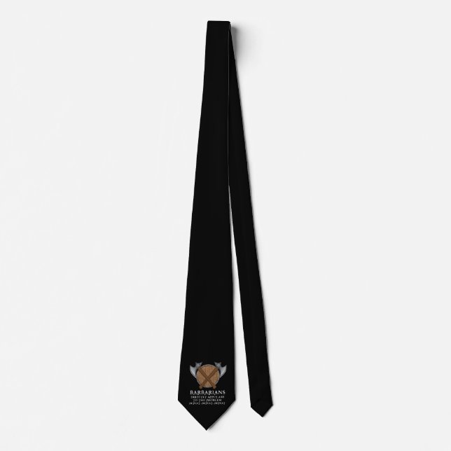 Roleplay Barbarian Viking Axe Viking Time Gift Neck Tie (Front)