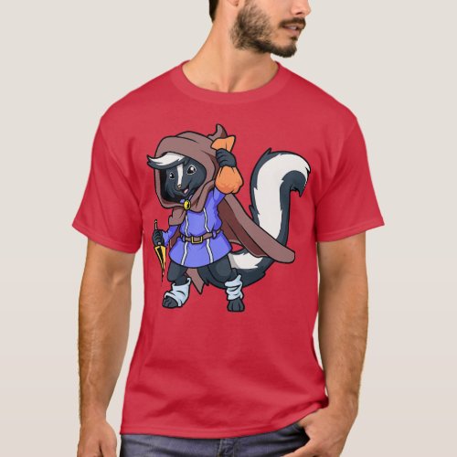 Roleplay Character Thief Rogue Skunk T_Shirt