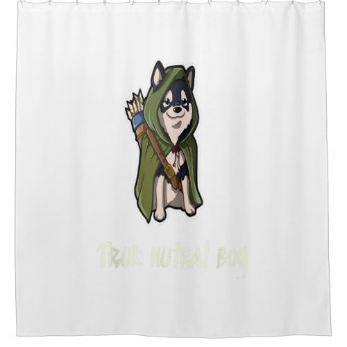 Roleplaying True Neutral Alignment Fantasy Shower Curtain