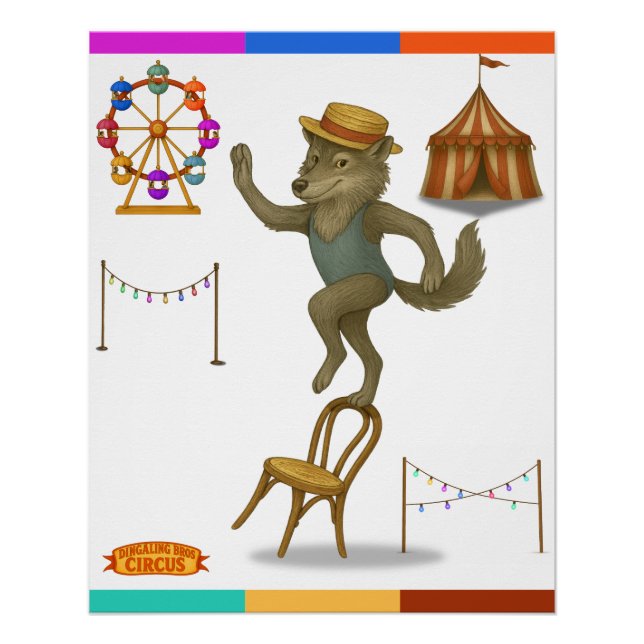 Rolf wolf balancing act poster (Front)