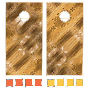 roling wood cornhole set