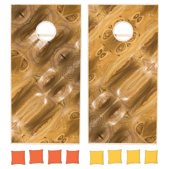 roling wood cornhole set (Set)