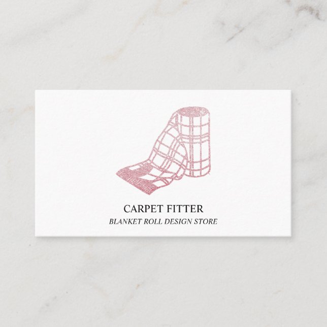 Roll Blanket Carpet Fitting Business Card (Front)