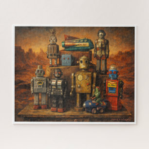 ROLL CALL FOR SCI-FI TIN TOY SPACE ROBOTS  JIGSAW PUZZLE