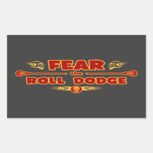 Roll Dodge Rectangular Sticker