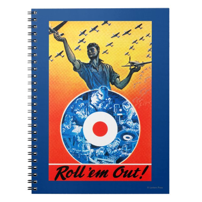 Roll 'em Out Royal Canadian Air Force Notebook (Front)