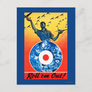 Roll 'em Out Royal Canadian Air Force Postcard