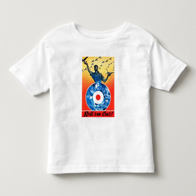Roll 'em Out Royal Canadian Air Force Toddler T-shirt (Front)