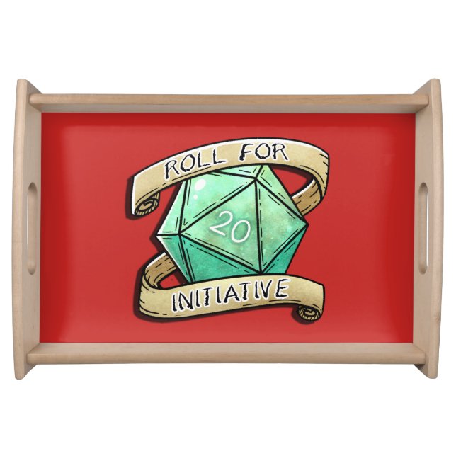 Roll for Initiative Serving Tray (Front)