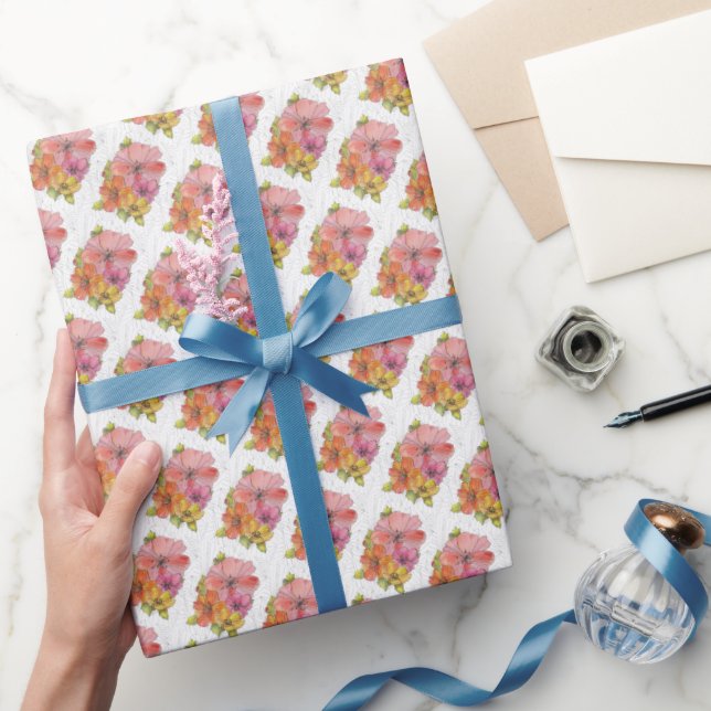 Roll Gift Wrap Paper - Paster Flowers (Gifting)