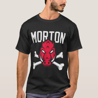 Roll Hogs Morton High Football Potters Crossbones  T-Shirt