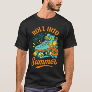 Roll Into Summer Retro Roller Skate T-Shirt