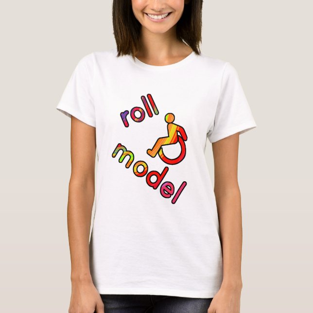 Roll Model - Disability Tees - in bright colours (Front)