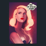 Roll My Eyes Out Loud Funny Pop Art Canvas  Post Poster<br><div class="desc">Funny, Fun and festive art print. Add some comic relief to your home or office with this funny Pop Art Canvas featuring an illustration of rolling eyes. Beautiful blonde woman thinking. Funny meme poster. Perfect for brightening up any space with its vibrant colors and humorous artwork. Available for purchase online...</div>